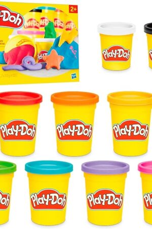 The Play-Doh 9 Pack Favorite Color Set, Assorted Colors, 2 & 4 Ounce Modeling Compound Cans, Kids Arts & Crafts, Back to School Gifts & Prizes, Preschool Toys, Ages 2+ (Amazon Exclusive)