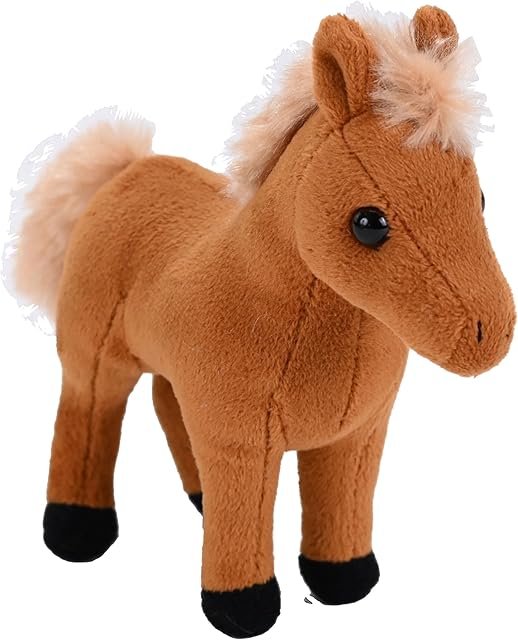The Wild Republic Pocketkins Eco Horse, Stuffed Animal, 5 Inches, Plush Toy, Made from Recycled Materials, Eco Friendly