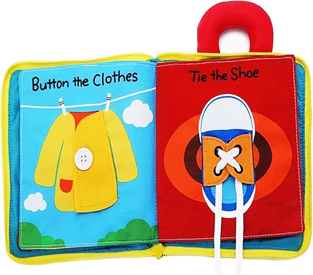 The beiens Quiet Book Montessori Toys, Busy Board for Toddlers 1 2 3 4, Toddler Activities Busy Book, Toddlers Travel Toy, Sensory 3D Cloth Books for Infants Baby Boys and Girls Gift