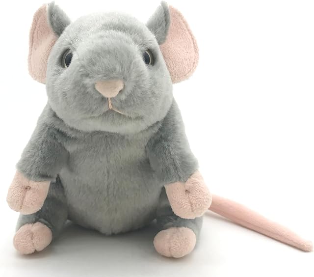 The JIANEEXSQ Cute Simulation Mouse Plush Toy Realistic Lifelike Rat Stuffed Animal Model Doll Gift Collection for Kids