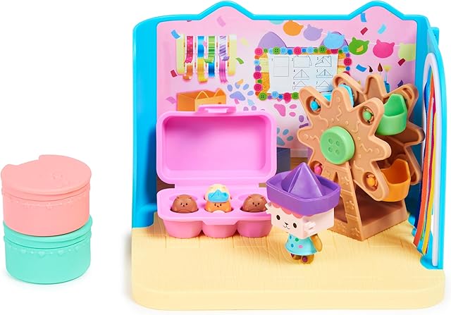 The Gabby's Dollhouse, Baby Box Cat Craft-A-Riffic Room with Exclusive Figure, Accessories, Furniture and Dollhouse Delivery, Kids Toys for Ages 3 and up