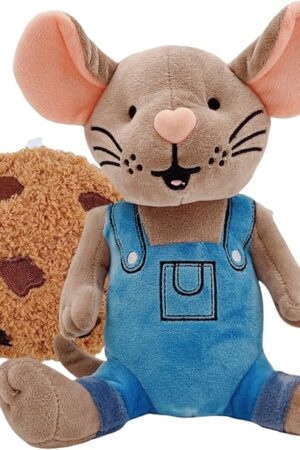The Please Give Mouse Cookies - Adorable Small Mouse Stuffed Animal Plush with Clothes - Ideal for Little Ones Who Love Cookies（9.5 Inches）