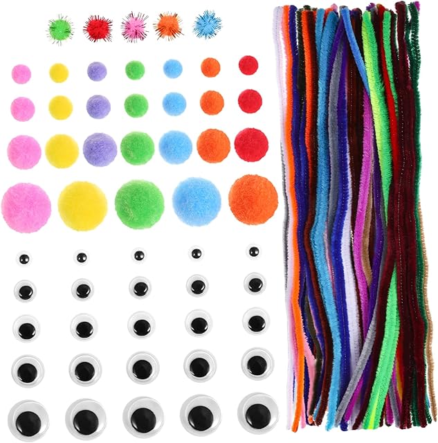 The 1set Chenille Stems Kit Flexible Pipe Cleaners for Creative Crafts Art Projects and Decorations Fun Crafting Supplies for Boys and Girls and Adults