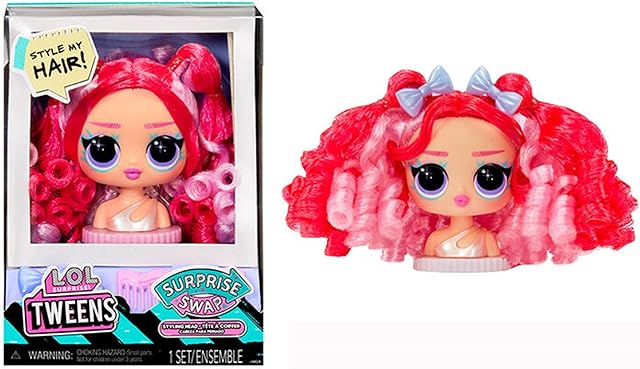 The L.O.L. Surprise! Tweens Surprise Swap Styling Heads Including Fabulous Hair Accessories and Gorgeous Hair – Great Gift for Kids Ages 4+ (Assorted items)