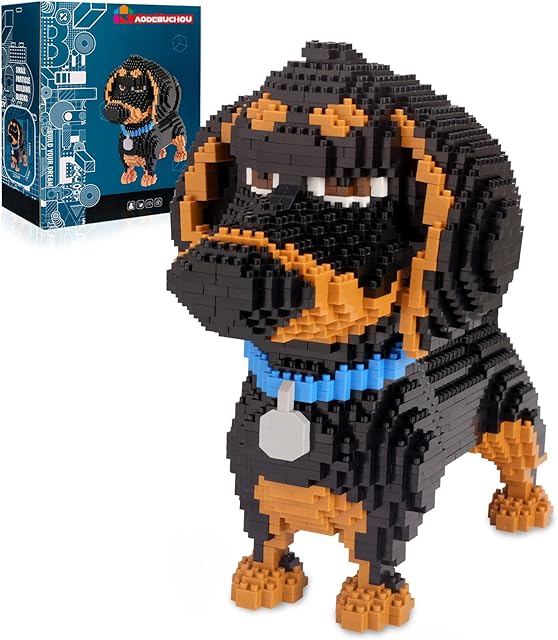 The Dachshund Dog 3D Mini Puzzle Building Sets,Animal Collection Toy,Adults Home or Office Decor,STEM Building Gift for Teens Boys and Girls 14+ (2100PCS)