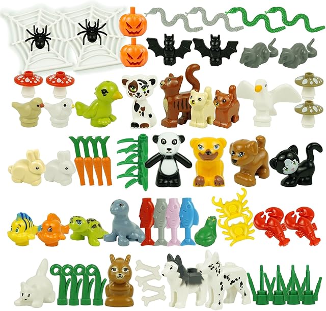 The Friends Animals Figures Set, City Building Block Parts and Pieces, Farm Zoo Sea People Pets Animal Accessories Bricks Toy Gift for Kids, Educational Toys Fit with Major Brand