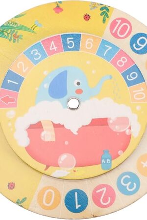 The PRETYZOOM Wooden Teaching Clock for Boy Girl Learning Tool for Math Skills Educational Clock for Home and Classroom Use for Toddlers and Preschoolers