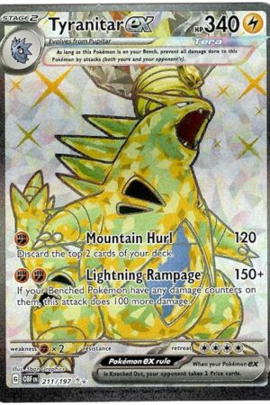 The Pokemon - Tyranitar ex 211/197 - Obsidian Flames - Ultra Rare - Full Art
