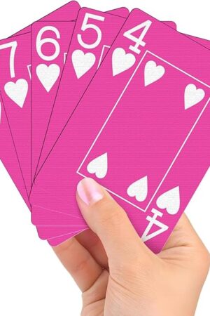 The Pink Playing Cards, Cool Pink Deck of Cards, Large Print Index Cute Playing Cards for Birthday Parties, Bridal Shower, Poker Nights