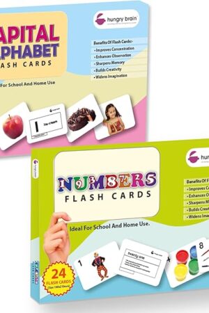 The Premium Non-Toxic Double-Sided Flashcards - Enhances Right & Left Brain Development, Supports Vocabulary, Memory, Association, & Problem Solving Skills with Real Images of Capital Alphabet & Numbers