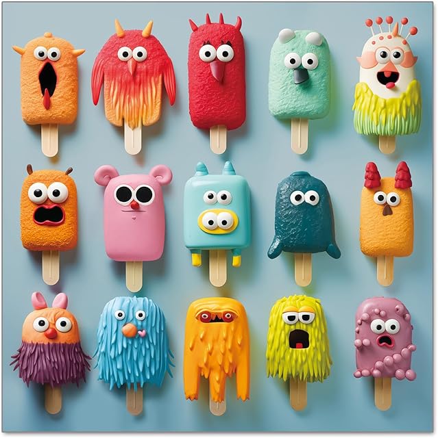 The 500 Pieces Jigsaw Puzzles for Adults and Teens and Kids Family Happy Gift Colorful Popsicles (Monster Popsicles)