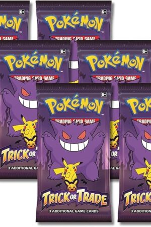 The Pokemon 2023 Trick or Trade Gengar & Pikachu | 6 Mini Booster Packs