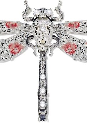 The Piececool 3D Puzzles for Adults, Dragonfly Metal Model Building Kits Insect Themed Brooch Assembling DIY Crafts Creative Birthday Gifts,25Pcs