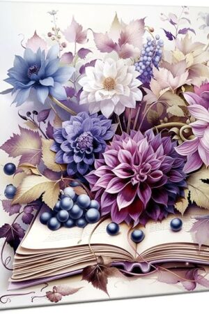 The Purple Flower Books Puzzles for Adults 1000 Pieces Nature, Beautiful Plant Floral Art Jigsaw Puzzles, Impossible Challenging Puzzle