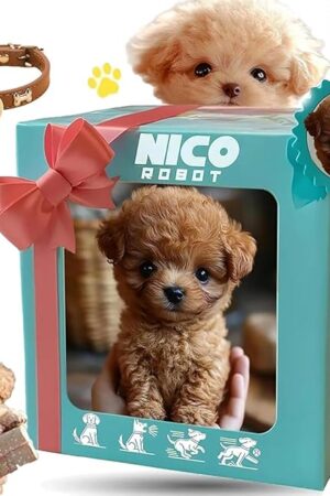 The Robotic Puppy Dog Realistic, Nicoo - 2026 New Robot Puppy That Acts Like a Real Dogs, Interactive Plush Robots Dogs for Adults, Walking, Barking, Tail Wagging, Gift for Pet Lovers