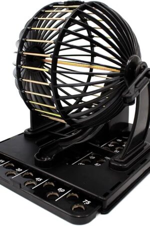 The PowerTRC Bingo Machine Cage Game Set | with Bingo Balls | Classic Cage | Bingo Tray (Classic Version)