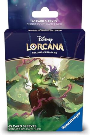 The Ravensburger Disney Lorcana TCG: Archazia's Island Card Sleeves Featuring Ursula - Deceiver of All | 65 Protective Sleeves for TCG Decks | Ages 8+