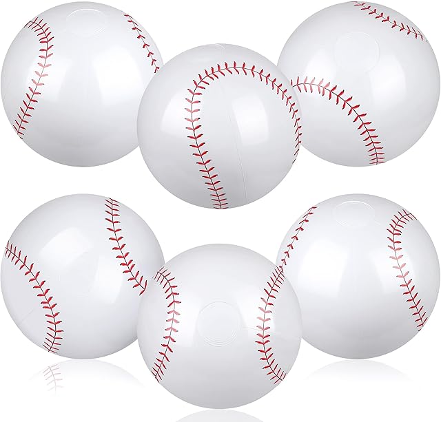 The durony 6 Pack Inflatable Beach Ball 11 Inch Inflatable Bouncing Ball Party Supplies for Summer Outdoor Pool Beach Birthday Party Favors