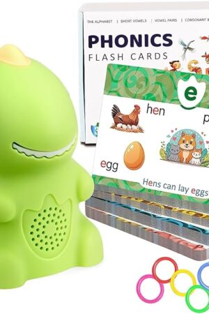 The Phonics Learning Toy for Preschoolers โ Phonics Flash Cards with Talking Pen, Speech Therapy & Autism Sensory Toy, Learn to Read Educational Gift for Boys & Girls,Kindergarten Learning Activities