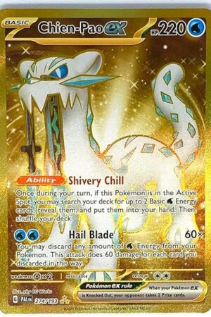 The Pokemon - Chien Pao ex 274/193 - Paldea Evolved - Gold Secret Rare Card