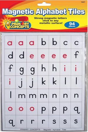 The Primary Concepts AA1421 Magnetic Alphabet Tiles for Grades K-3