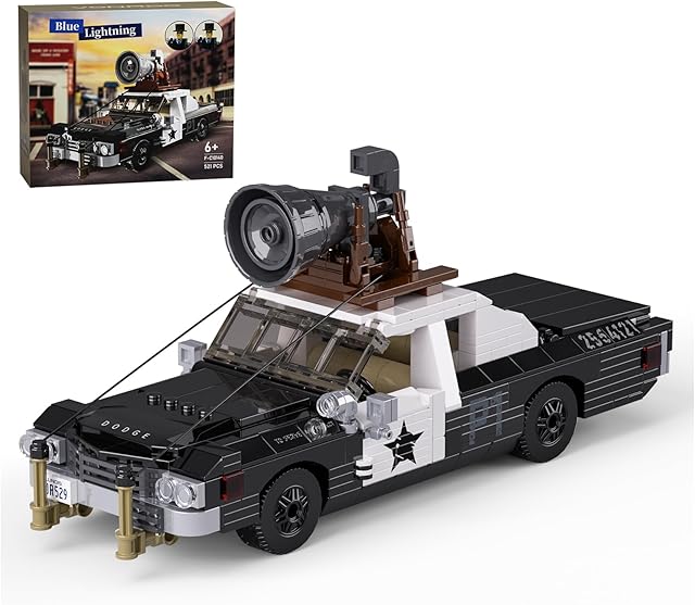 The Monaco Police Car Building Set, Car Building Toy with Minifigures, Compatible with Lego, Gifts for Fans of Music Movies, for Kids Aged 6+(521PCS)