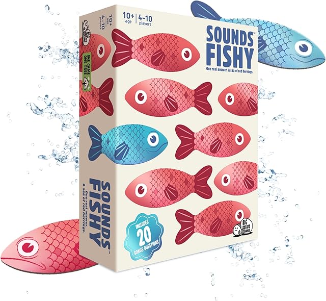 The Big Potato Sounds Fishy Board Game: The Bluffing Family Game for Kids 10+ - Best New Family Quiz Games, Trivia Games for Groups of People