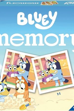 The Ravensburger Bluey Mini Memory Matching Picture Snap Pairs Game for Kids Age 3 Years and Up