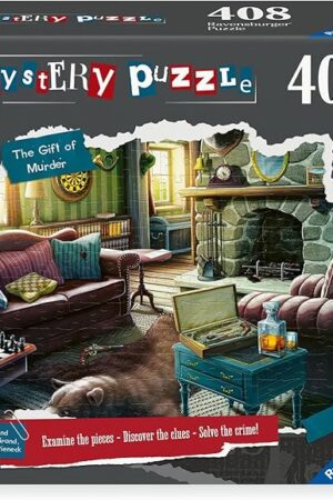 The Ravensburger Mystery Puzzle: The Gift of Murder 408 Piece Jigsaw Puzzle for Adults - 12001206 - Handcrafted Tooling, Made in Germany, Every Piece Fits Together Perfectly