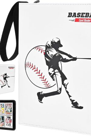 The ProCase 4-Pocket Baseball Card Binder Fits 440 Cards, Sport Trading Card Album Book with 55 Sleeves for Baseball Colletible Card Holder -Medium
