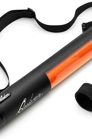 The Quiver Time Black XL Orion Playmat Tube - TCG MtG Playmat Tube Case with Waterproof Zipper, Hidden Dice Pocket, Adjustable Removable Shoulder Strap, See-Through Window, Fits 14" and 15" playmats