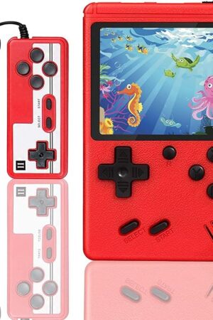 The Retro Handheld Game Console, Video Game Console with 500 Classic Games, Support for Connecting TV and 2 Players, Birthday Gifts(Red)
