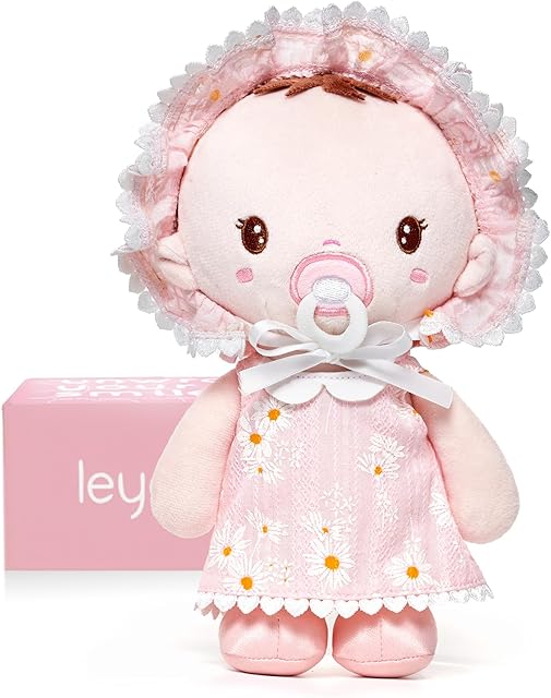 The Soft Baby Doll Toys (9''), My First Baby Rag Doll for 1 Year-Old Girl Birthday Gift, Christmas Plush Toys Gift for Toddler Kids Infants-Daisy Baby