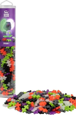 The Plus-Plus 4317 Ingenious Construction Toy, Colour Mix Spooky, Creative Building Blocks Tube, Building Block Set for Children, 240 Pieces