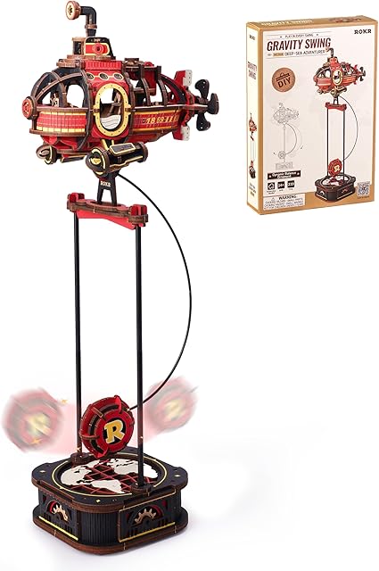 The ROKR 3D Wooden Puzzle for Adults, Balance Toy Gravity Swing Deep-Sea Adventurer Model Kit, 219 pcs DIY Building Set, Unique Gift for Men and Women