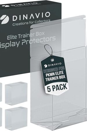 The PET Plastic ETB Protector Case 5 Pack - Elite Trainer Box Protector - ETB Case Compatible with Elite Trainer Boxes (Pack of 5)