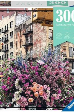 The Ravensburger Puzzle Moment: Flowers in New York | 300-Piece Jigsaw Puzzle for Adults | Unique, Softclick Technology | Vibrant, Glare-Free | Perfect as a Gift or Some 'Me' Time Activity