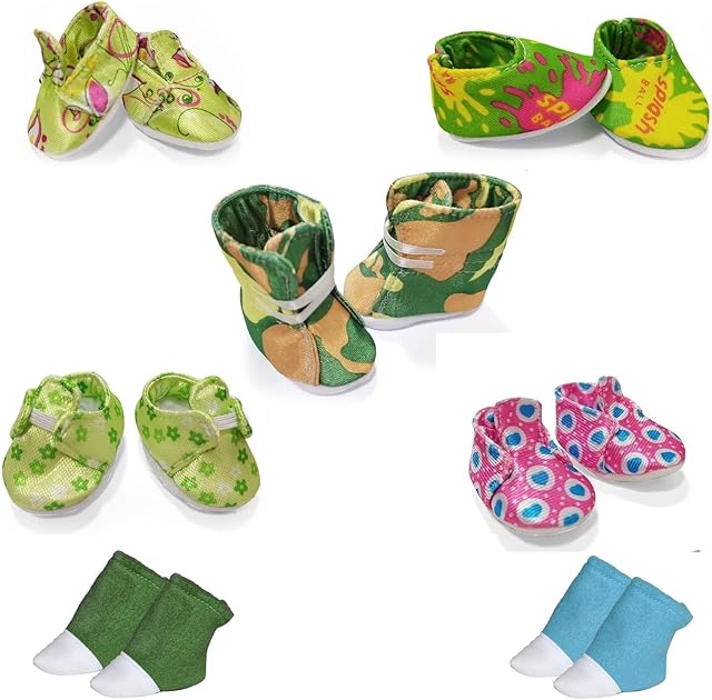 The Baby Doll Shoes and Socks Accessories for 10-11-12 Inch Alive Baby Dolls Boy or Girls