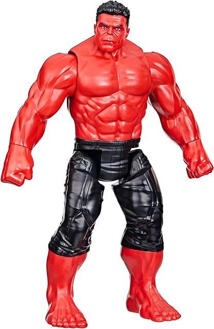 The Marvel Studios Captain America Brave New World, Titan Hero Series, 12-Inch Deluxe Red Hulk Action Figure, Super Hero Toys for Kids 4 and Up