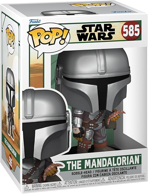 The Funko Pop Star Wars: The Book of Boba Fett - The Mandalorian with Pouch - Collectable Vinyl Figure - Gift Idea - Official Merchandise - Toys for Kids & Adults - Sci-Fi Fans