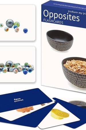 The Picture My Picture Opposites Flash Card Set – Speech Therapy Tool for Vocabulary, Communication & Thinking, Scratch-Resistant with Activity Guide, Suitable for Education, ESL & ABA – Set of 40