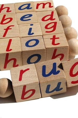The Phonetic Reading Blocks - A Phonics Manipulative Toy for Preschool Learning - Teach Children How to Read