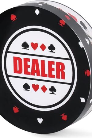 The RUNNING HOT Acrylic Poker Dealer Button - Professional Casino-Grade Accessory for Home Games & Tournaments, Poker Gifts for Men
