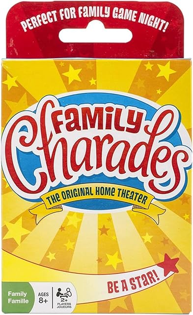 The Outset Media Family Charades Card Game Travel Friendly - Includes Over 300 Charades - Perfect for Parties, Vacations, and Holidays - Ages 8+