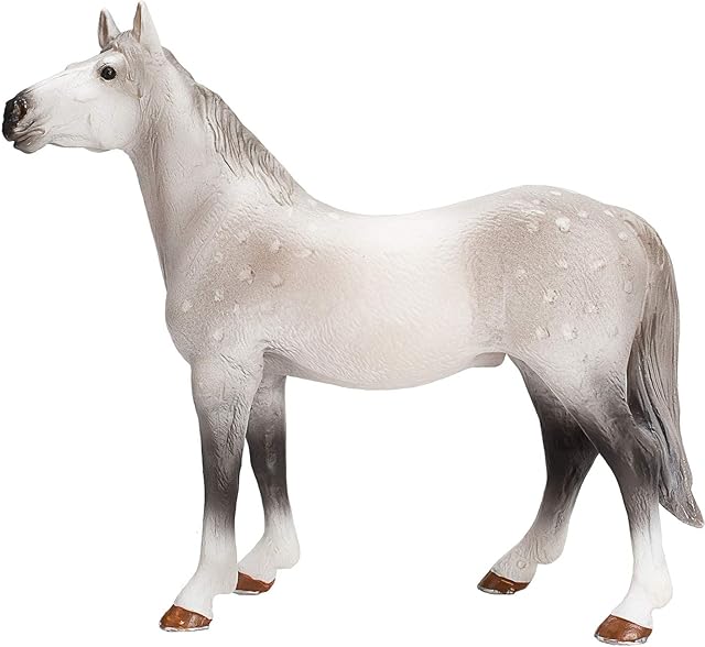 The MOJO Orlov Trotter Dapple Grey Realistic Equestrian Horse Club Hand Painted Toy Figurine