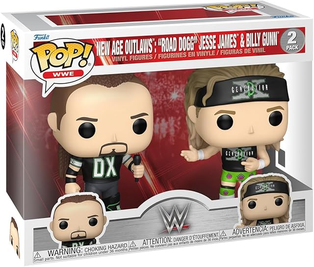 The Funko Pop! WWE: New Age Outlaws: Road Dogg Jesse James & Billy Gunn, 2-Pack - Collectable Vinyl Figure - Gift Idea - Official Merchandise - Toys for Kids & Adults