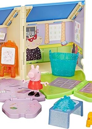 The PEPPA PIG Peppa's Pop-Open Playgroup Playset with Figure, Preschool Toys for 3 Year Old Girls and Boys and Up