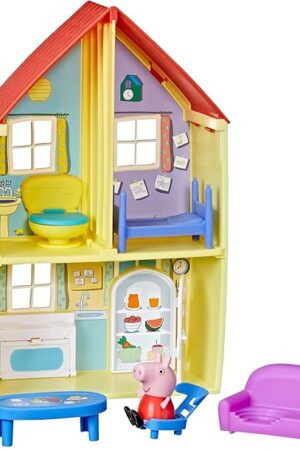 The Peppa Pig Peppa’s Adventures Family House Playset, Includes Figure and 6 Fun Accessories, Preschool Toy for Ages 3 Up