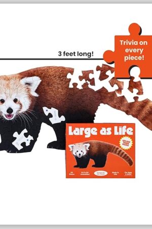 The Red Panda Floor Puzzle– 50 pcs Life Size Jigsaw Puzzles for Adults, Teens & Kids, Animal-Themed Montessori Toys & Toddler Puzzles, Educational Activities for Children Ages 3+, 24x36