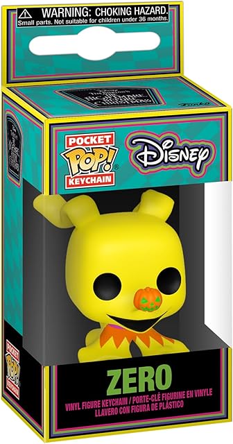 The Funko Pop! Keychain: The Nightmare Before Christmas - Zero (Blacklight)